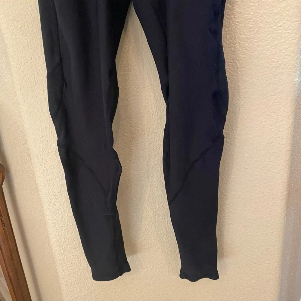 NIKE Women Black Zipper Side Hem Athletic Leggings Size XS